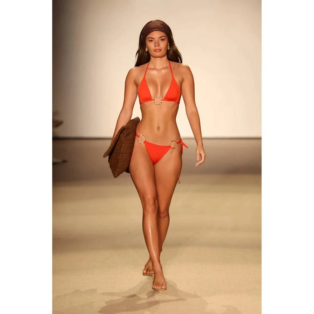 Monday Swimwear Cannes Bottom Chili Pepper Red Small New With Tags